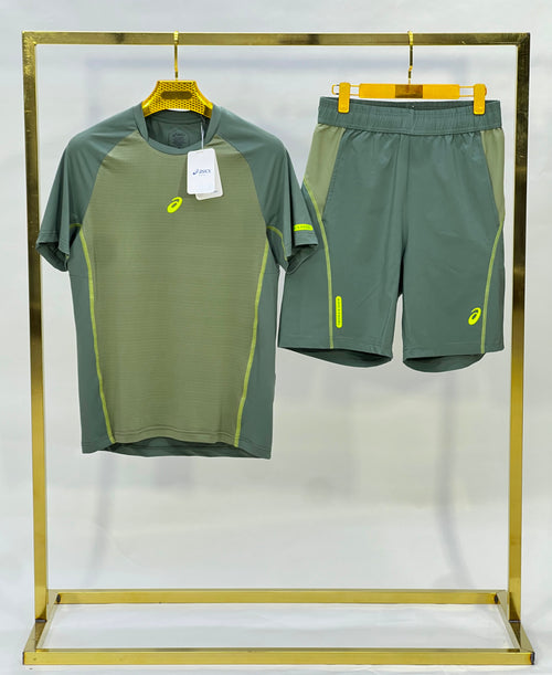 Ensemble Sport Premium ASICS – T-Shirt & Short Haute Qualité, Plusieurs Couleurs